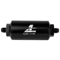 Aeromotive In-Line Filter – (AN-6 Male) 10 Micron Microglass Element Bright Dip Black Finish