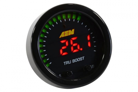 AEM X-Series Tru-Boost Controller Gauge w/ Boost Control Solenoid 80PSIg Internal MAP Sensor | 30-0352