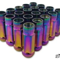 GK Tech M12 x 1.25 Open End Lug Nuts – Neo Chrome