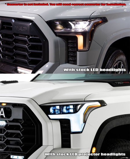 AlphaRex 22-24 Toyota Tundra/Sequoia NOVA-Series LED Projector Headlights Alpha-Black