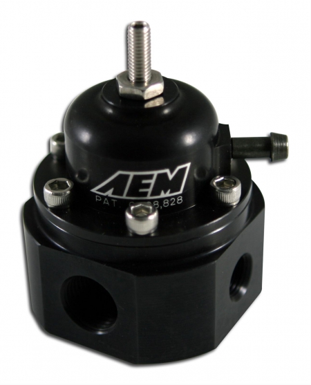 AEM Electronics Adjustable Fuel Pressure Regulator – Black | 25-302BK