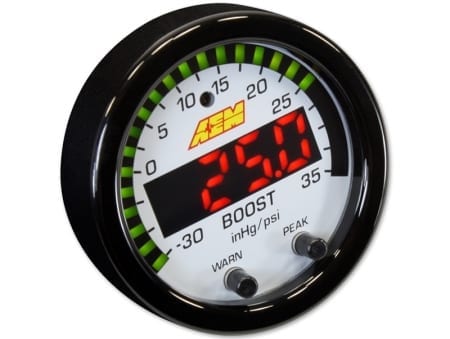 AEM X-SERIES BOOST PRESSURE DISPLAY GAUGE -30IN/HG~35PSI / -1~2.5BAR