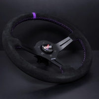 DND Performance 350MM Alcantara Sport Wheel – Purple Stitch