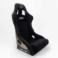 NRG FRP Bucket Seat ULTRA Edition – Large (Black Alcantara/Gold Glitter Back)