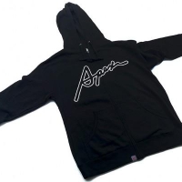 Apexi APEX Cursive Zip-Up Hoodie, Medium, Black