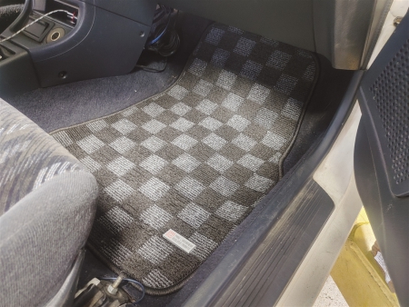 P2M HONDA CIVIC EG6 (3DR HATCH) & CIVIC CRX RACE FLOOR MATS : DARK GREY (EXTREME COVERAGE)