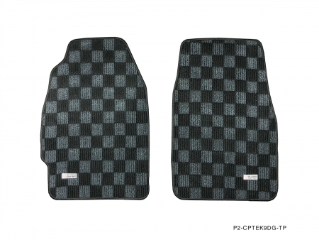 P2M HONDA CIVIC EK9 (COUPE/HATCH) RACE FLOOR MATS : DARK GREY (FRONTS ONLY)