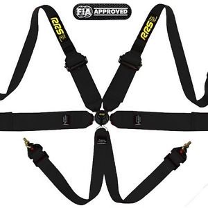 RRS FIA EVO 6 Harness, 3/2’’ HANS Compatible – Black