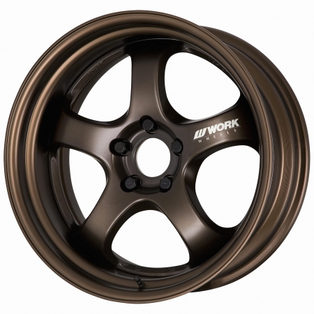 Work Meister S1R – 17×8.5 +15 5×114.3, Ashdot Titanium (AHG2) Spokes, Glossy Bronze Barrels, Standard A Disk