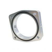 Torque Solution Throttle Body Spacer (Silver): 03-06 Nissan/Infinti VQ35DE