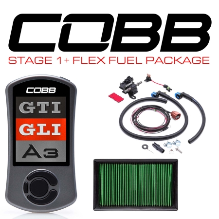 Cobb Stage 1+ Flex Fuel Power Pkg w/DSG/S Tronic VW GTI (MK7/7.5) / Jetta (A7) GLI / Audi A3 (8V)