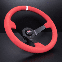 DND Performance 350MM Full Colored Alcantara Wheel – Red