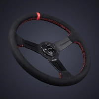 DND Alcantara Race Wheel (Compact 330mm) – Red Stitch