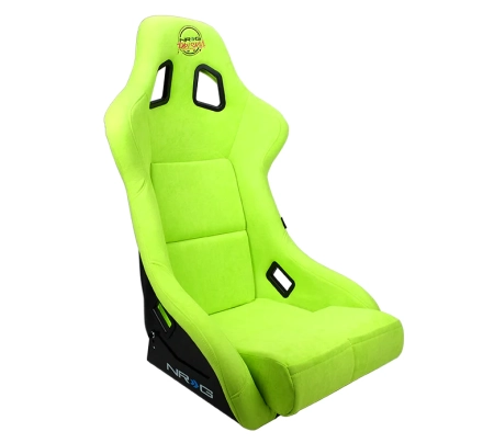 NRG FRP Bucket Seat PRISMA Edition – Large (Neon Green Alcantara/ Pearlized Back)