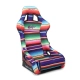 NRG FRP Bucket Seat PRISMA- SAVAGE Edition w/ White Pearlized Back Cheetah Print- Medium